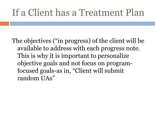 Clinical Notation: Documentation for clients in treatment - CASAT