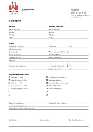 PDF-Document 'Baugesuch.' - Tujetsch