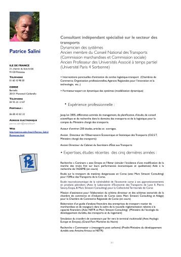 CV en pdf - patrice salini - Free