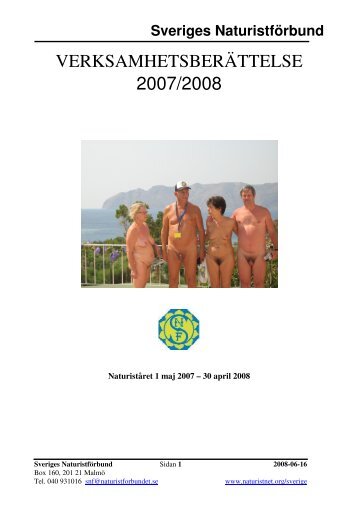 verksamhetsberättelse 2007/2008 - Scandinavian Naturist Portal