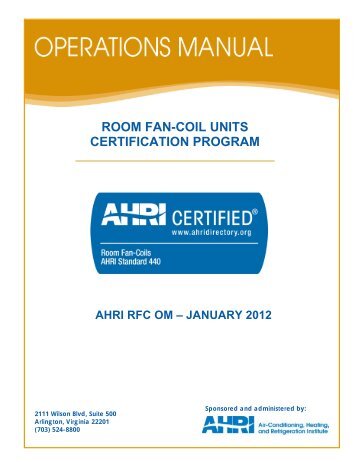 AHRI RFC OM