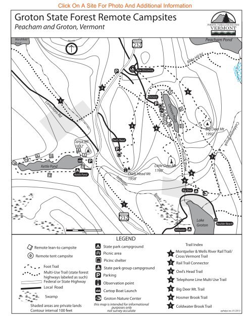 Remote Camping in Groton State Forest - Vermont State Parks