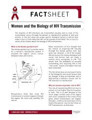 FACTSHEET Women and the Biology of HIV Transmission - CATIE