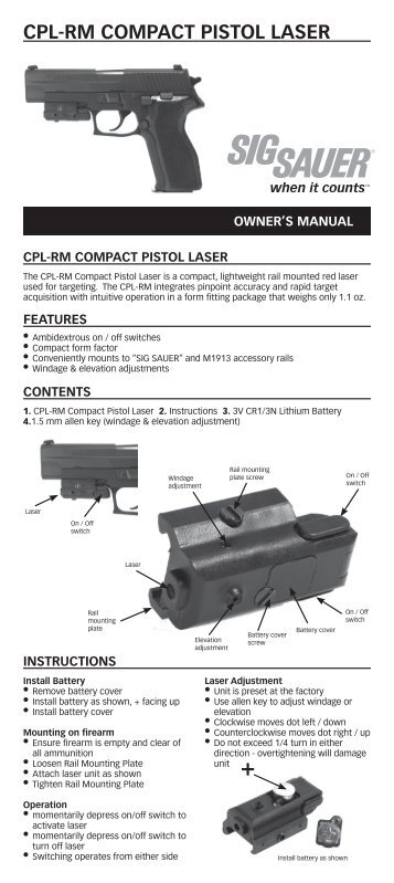 CPL-RM COMPACT PISTOL LASER - Sig Sauer