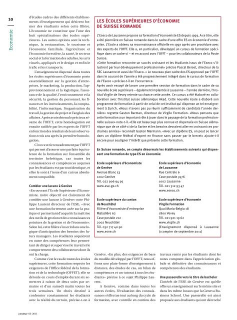 Context N° 5 2011 - Validation des acquis (PDF, 6830 kb) - Sec Suisse