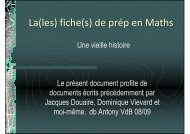 De la fiche de prep