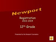 Registration Presentation for incoming 12th graders