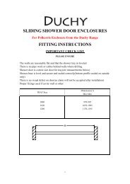 sliding shower door enclosures fitting instructions - Heat & Plumb