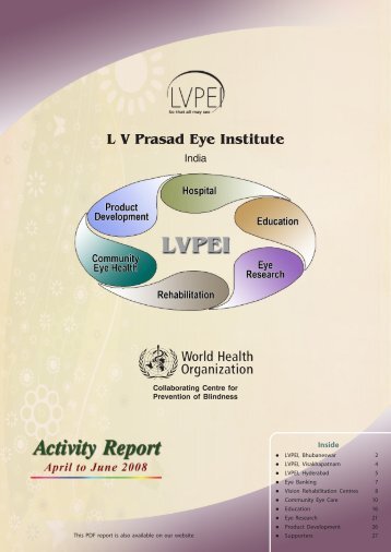 April - June 2008 - LV Prasad Eye Institute