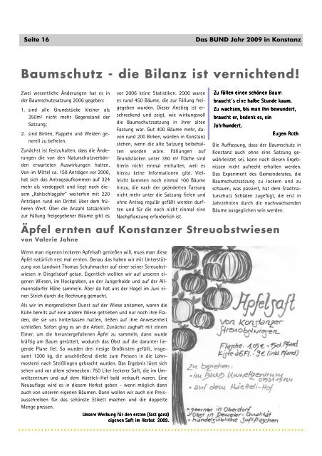 Jahresbericht 2009.pub - BUND Konstanz