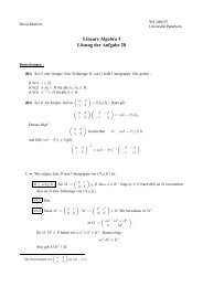 Lineare Algebra I LÃ¶sung der Aufgabe 28 - UniversitÃ¤t Paderborn