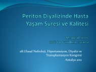 Periton Diyalizinde Hasta YaÅam SÃ¼resi ve Kalitesi M.TuÄrul Sezer ...