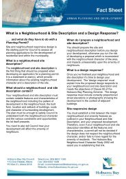 What is a Neighbourhood & Site Description and a ... - Hobsons Bay
