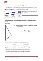 Student Activities for Theorem 7 The angle opposite ... - Project Maths