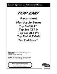 Recumbent Handcycle Series - Top End