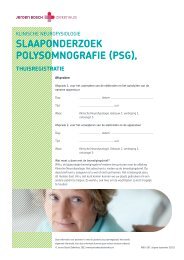 Slaaponderzoek polySomnoGrafie (pSG), - Jeroen Bosch Ziekenhuis