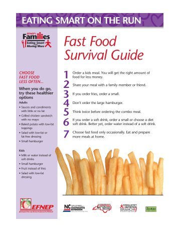 Fast Food Survival Guide - Eat Smart, Move More NC