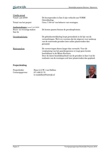 Voortgangsrapportage - Bestuur & Politiek Gemeente Katwijk