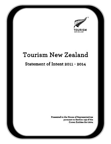 Statement of Intent 2011-2014 - Tourism New Zealand