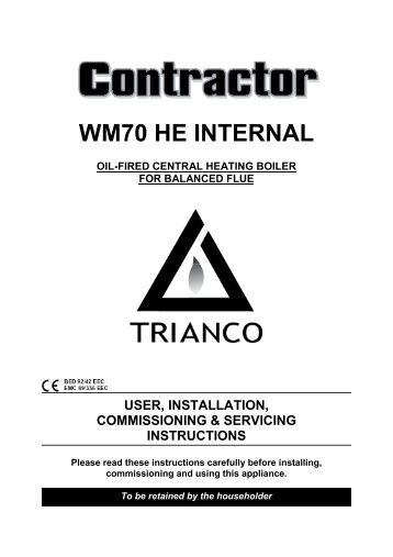 Trianco Contractor HE Wall Mounted Internal Oil Boilers ... - BHL.co.uk