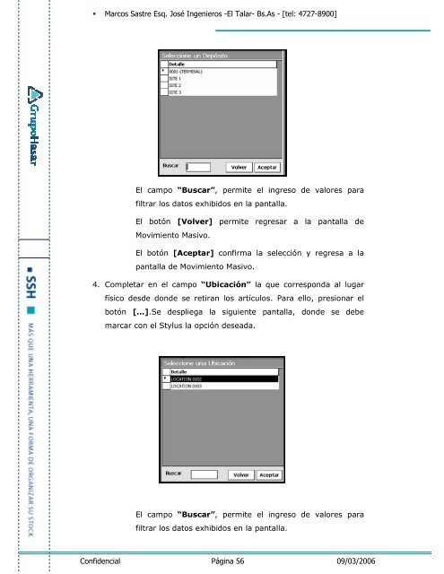 Manual de Usuario SSH mobile - Grupo Hasar
