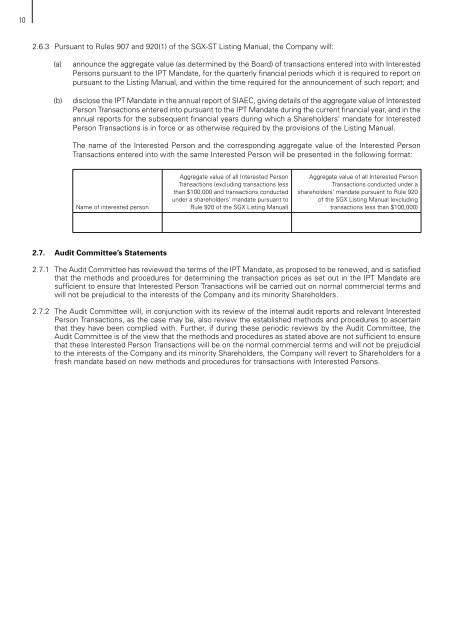 Letter to Shareholders (pdf) - SIA Engineering Company