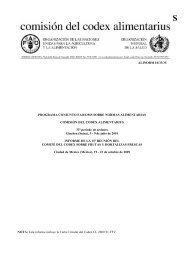 joint fao/who food standards programme - CODEX Alimentarius