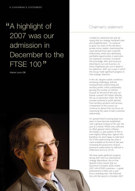 annual report 2007 - the Admiral Group plc