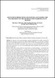 Settlement Predictions of Metro Enlargement ... - SOFiSTiK