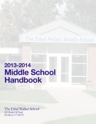 2013-2014 Middle School Handbook - The Ethel Walker School