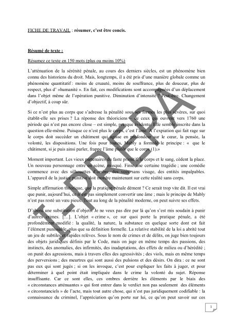 Ra C Sumez Ce Texte En 150 Mots Poly Prepas