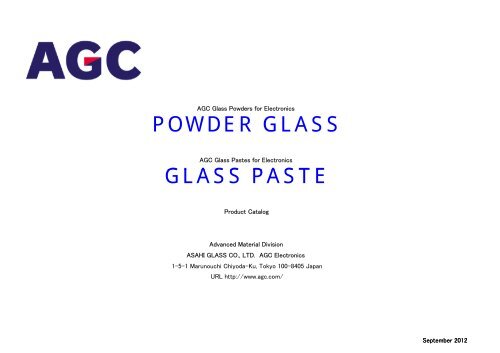 Catalog 2012 - Asahi Glass