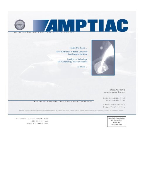 AMPTIAC - Advanced Materials, Manufacturing and Testing ...