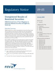 Regulatory Notice 09-05 - finra
