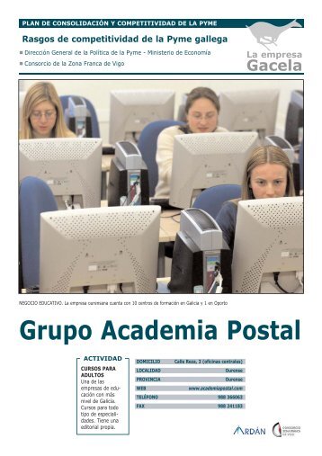 Reportaje: ACADEMIA POSTAL UNO, S.L.: Empresa Gacela - Ardan