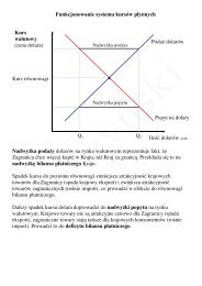 Funkcjonowanie systemu kursów płynnych Kurs walutowy (cena ...