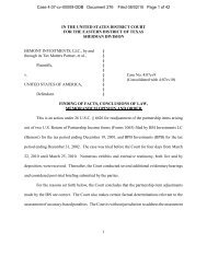 Belmont Investments LLC v. United States, Case No. 4 ... - Tax Trials