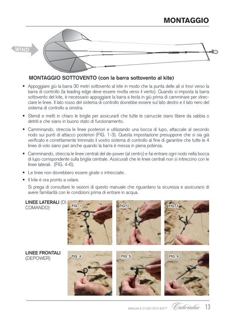 MANUALE D'USO DEI KITE E DEI SISTEMI DI ... - Cabrinha