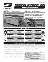 Industrial Downdraft Table - Dynabrade Inc.