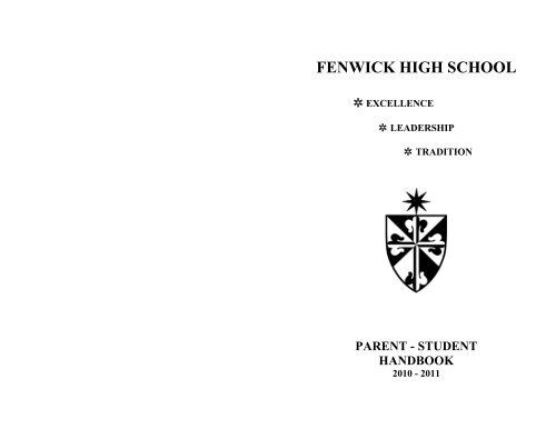 parent - student handbook - Fenwick High School