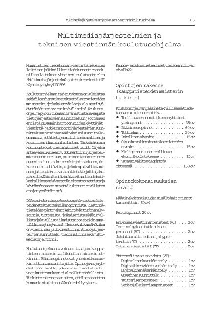 Teknillisen tiedekunnan opinto-opas 2003-2004 - University of Vaasa