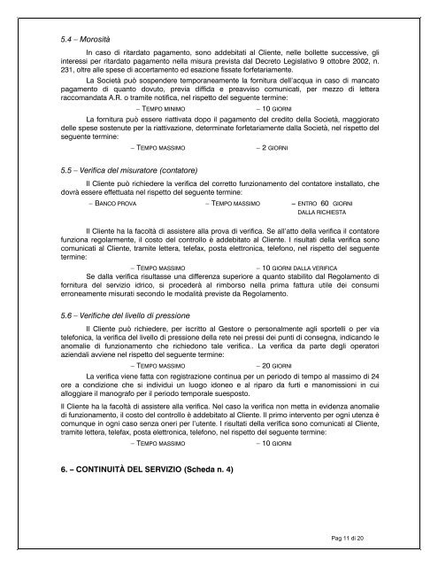 5 GESTIONE DEL RAPPORTO