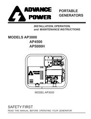 60708-029 Operators Manual AP3000, AP4500 ... - Winco Generators