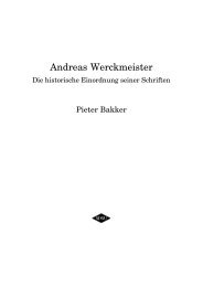 Andreas Werckmeister - Stichting Huygens-Fokker