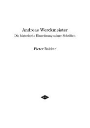 Andreas Werckmeister - Stichting Huygens-Fokker