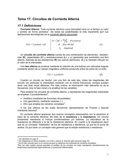 Circuitos de Corriente Alterna