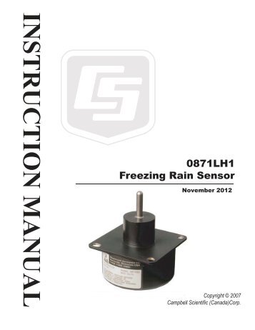 0871LH1 Freezing Rain Sensor - Campbell Scientific