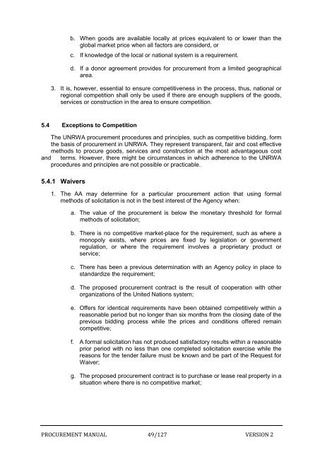 Procurement Manual - Unrwa