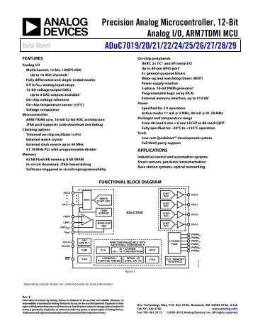 Precision Analog Microcontroller, 12-Bit Analog I/O ... - Elfa