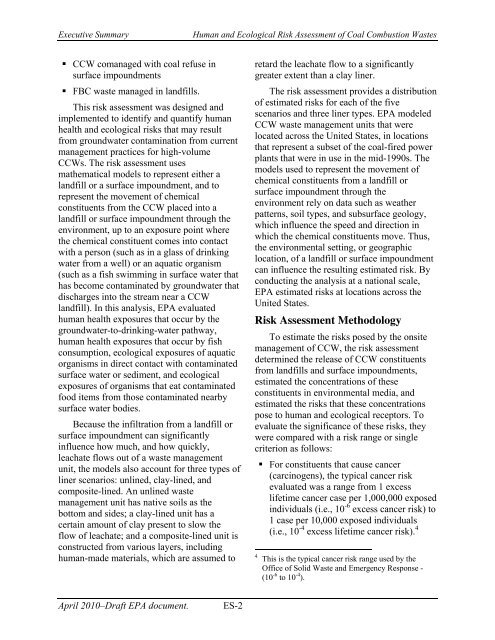 Human and Ecological Risk Assessment - Earthjustice